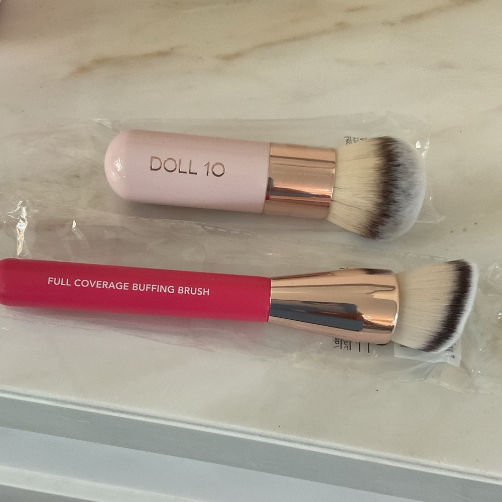 NEW Doll 10 NEW Pink Vegan Makeup Brush Set
